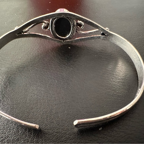 Black Onyx Sterling Silver Bangle - Picture 6 of 6